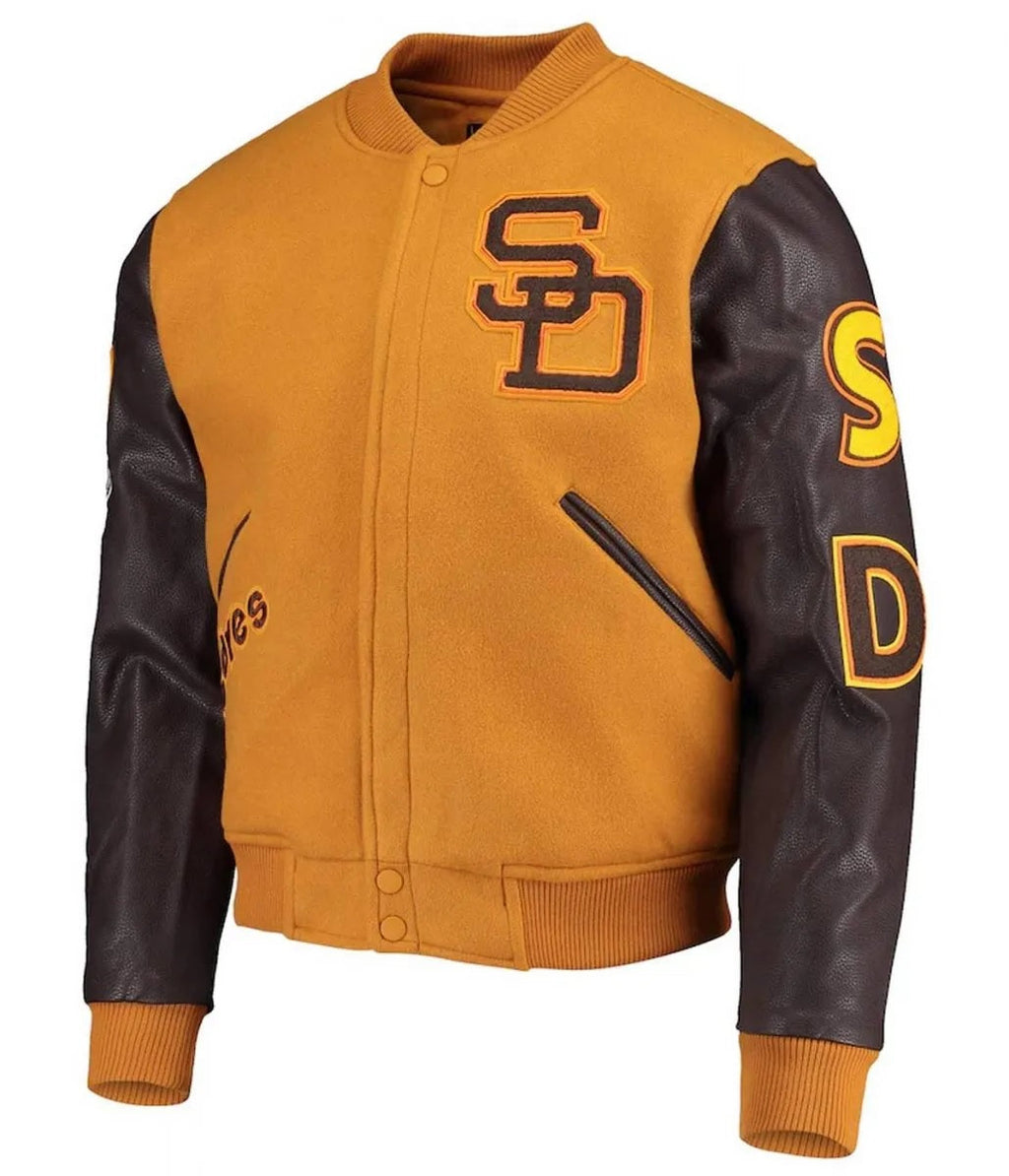 Logo San Diego Padres Full-Zip Varsity Jacket