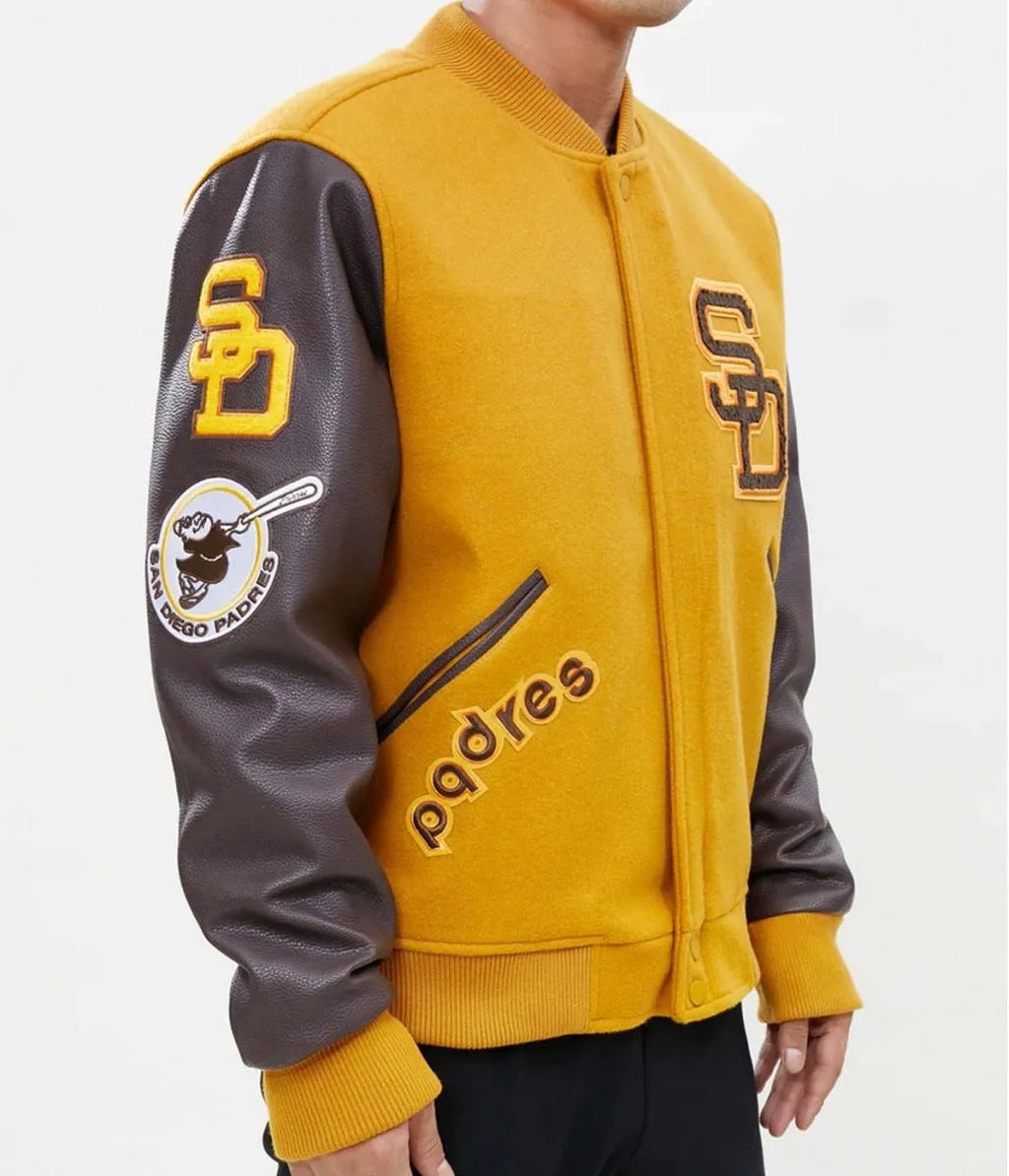 Logo San Diego Padres Full-Zip Varsity Jacket