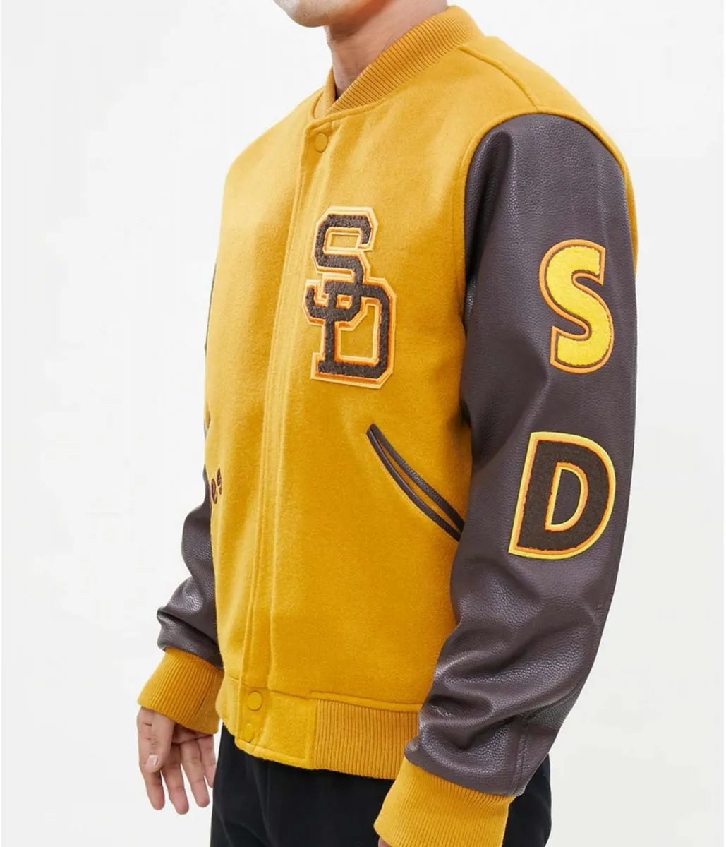 Logo San Diego Padres Full-Zip Varsity Jacket