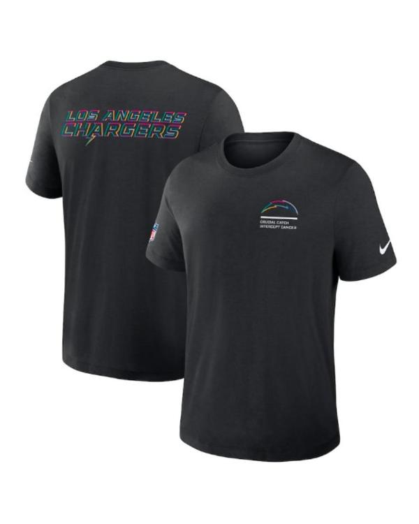 Los Angeles Chargers Black 2025 Crucial Catch Dri-Fit T-Shirt
