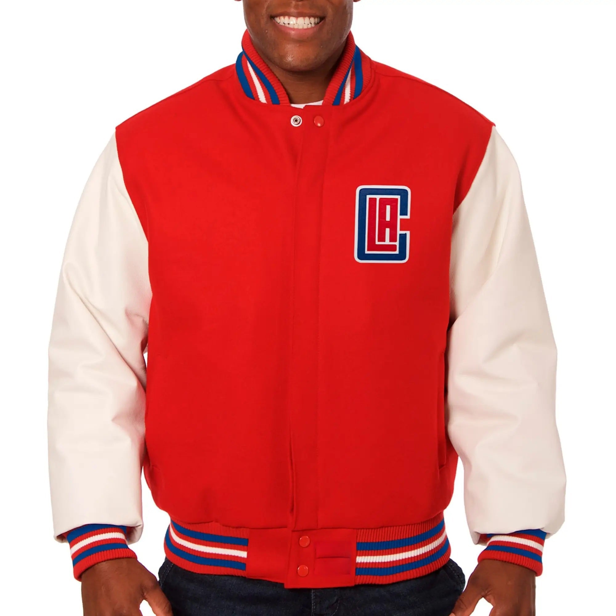 Los Angeles Clippers Wool & Leather Varsity Jacket