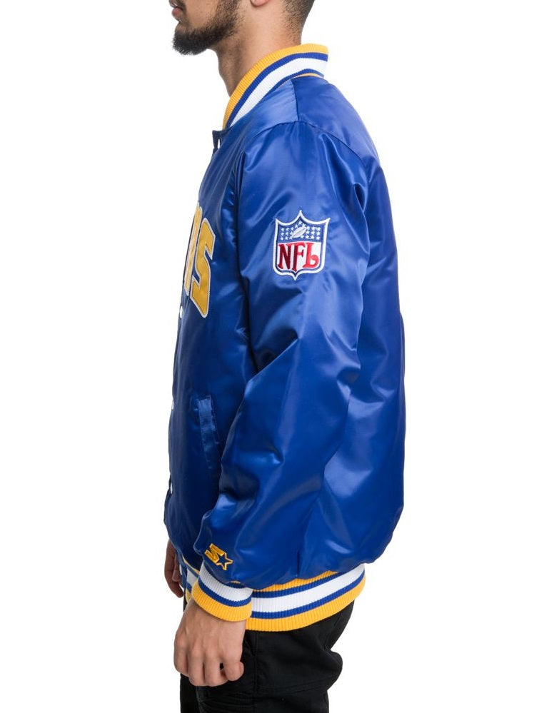 Los Angeles Rams Full-Snap Satin Jacket