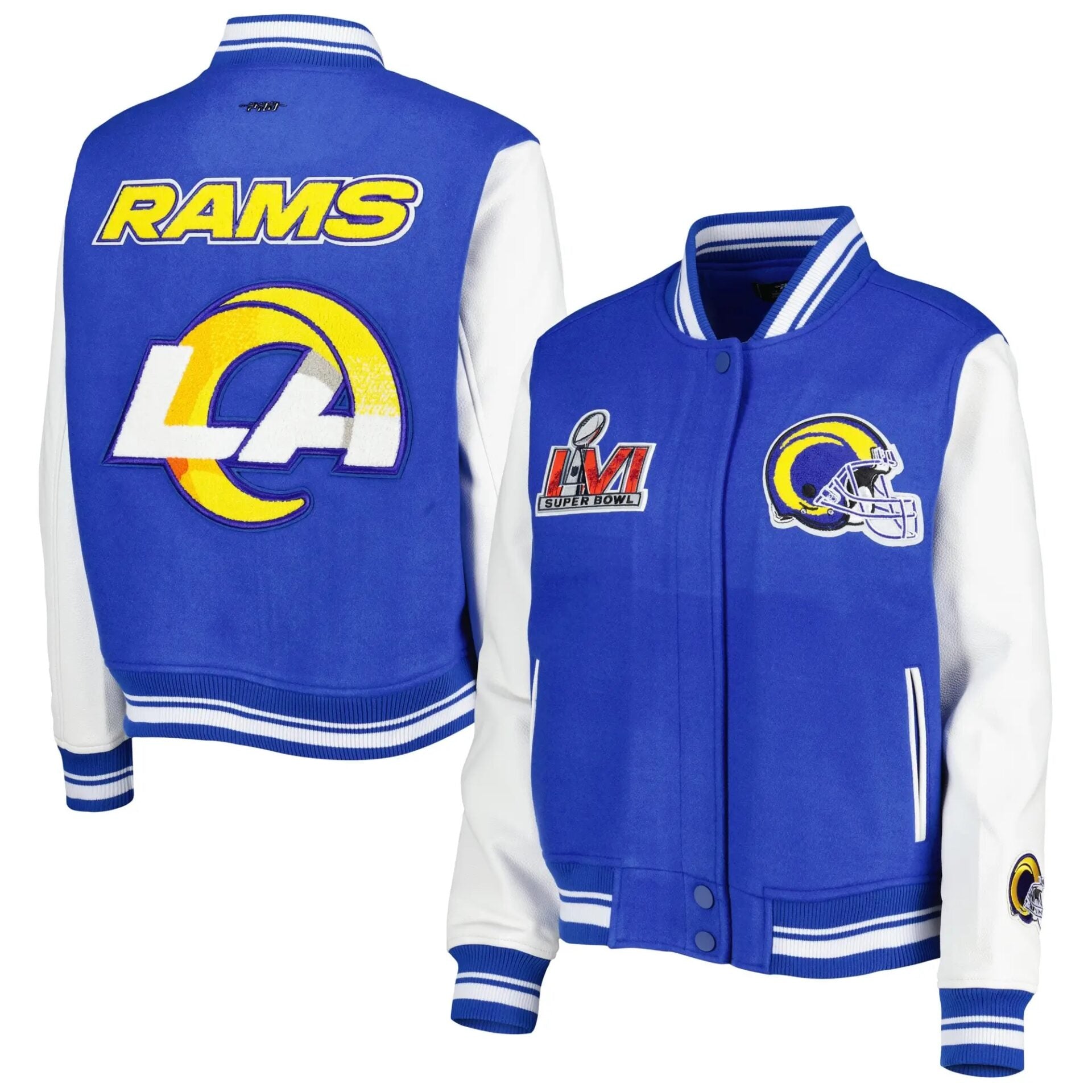 Los Angeles Rams Mash Up Super Bowl Varsity Jacket
