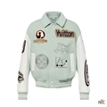 Louis Vuitton Aqua & White Varsity Jacket