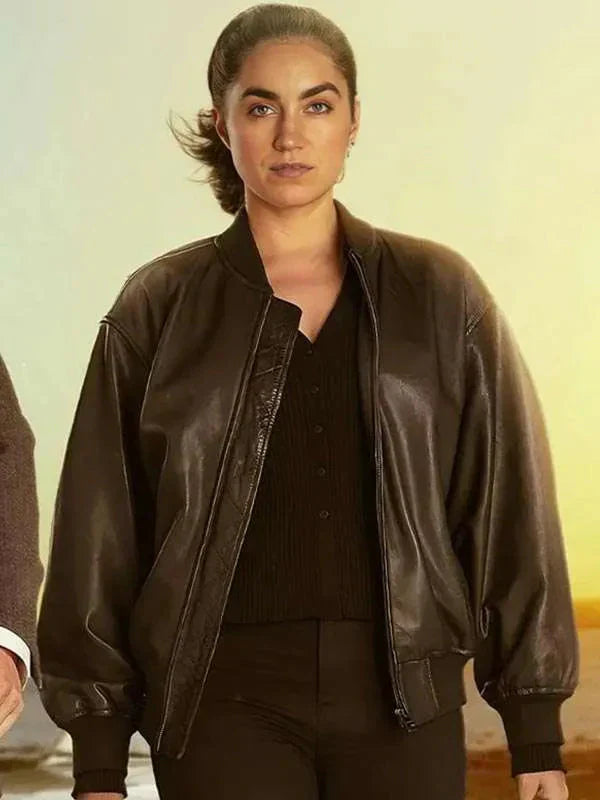 Lynley S01 Barbara Havers Black Leather Jacket
