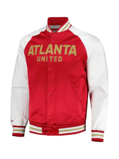 MLS Atlanta United FC Red Satin Varsity Jacket