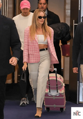 Margot Robbie Barbie Pink Checkered Blazer