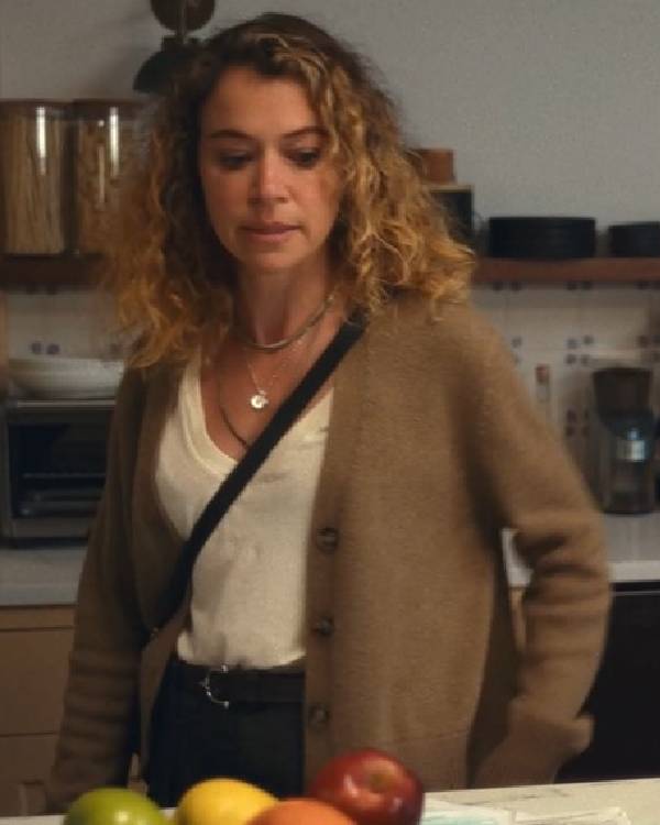 Maximum Pleasure Guaranteed Tatiana Maslany Brown Cardigan