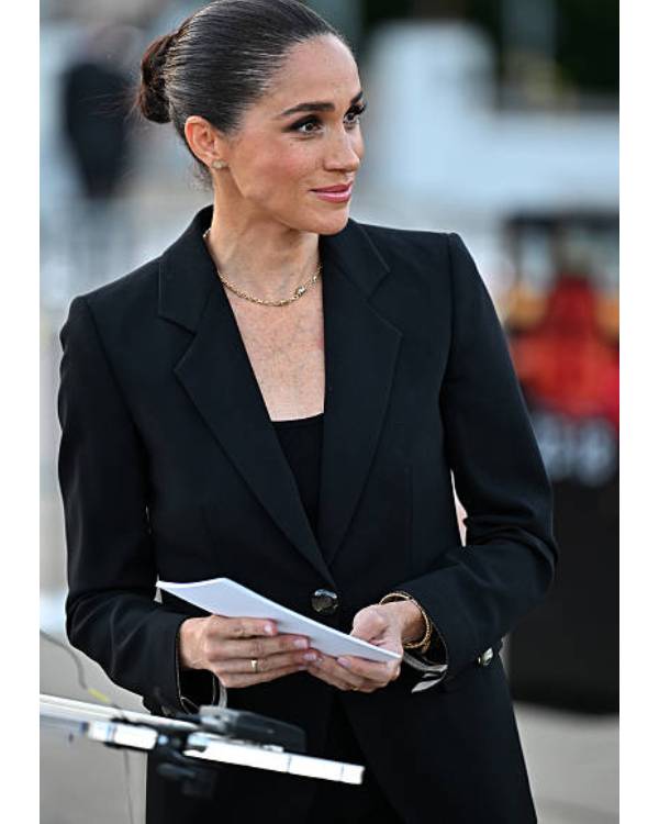 Meghan Markle 79th World Health Assembly Black Suit