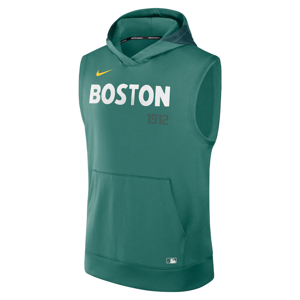 Men’s Boston Red Sox Nike Green Sleeveless Pullover Hoodie