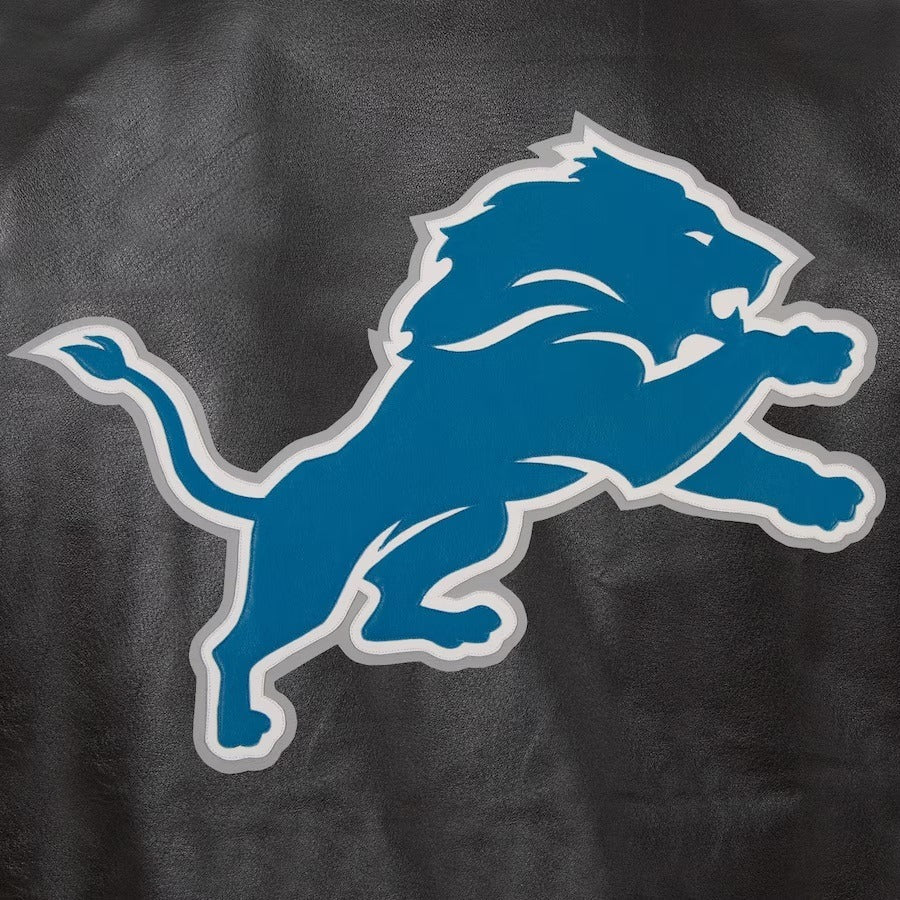 Men’s Jh Design Detroit Lions Black Leather Jacket