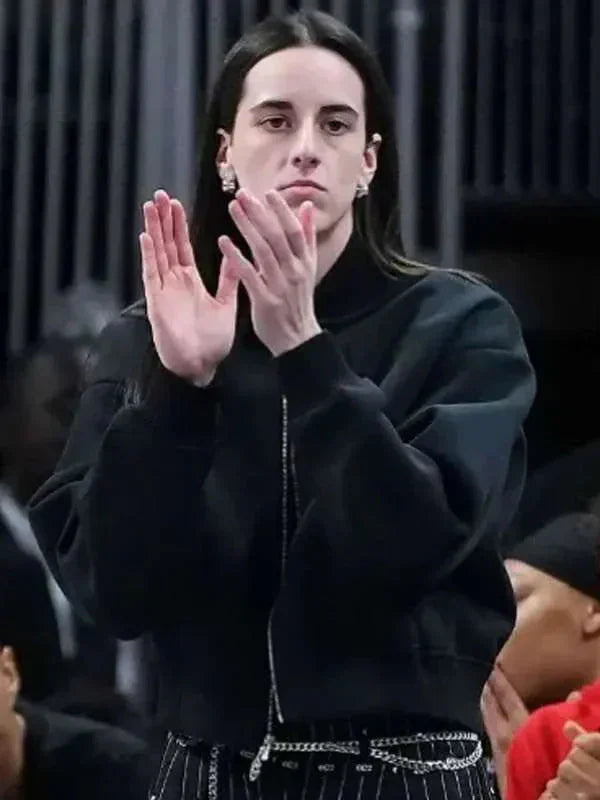 Caitlin Clark 2025 Black Bomber Jacket
