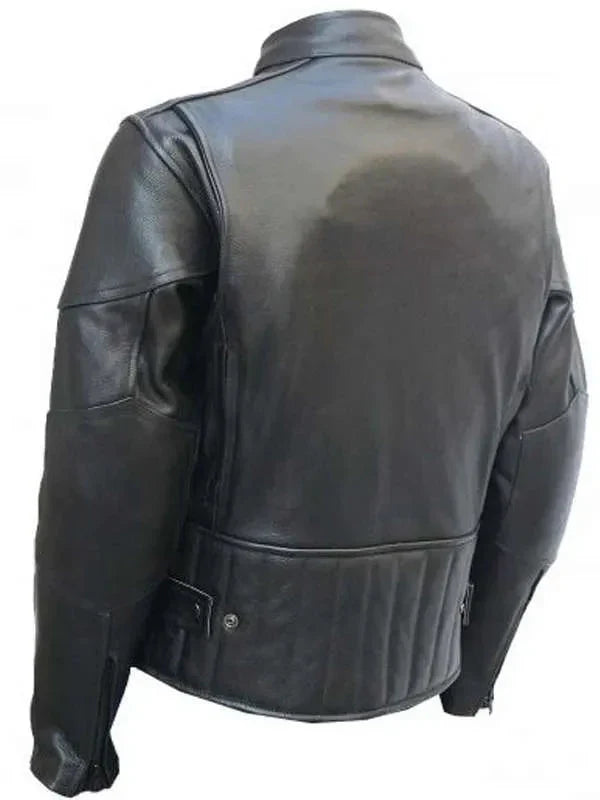 Men’s Motorcycle Riding Black Leather Jacket