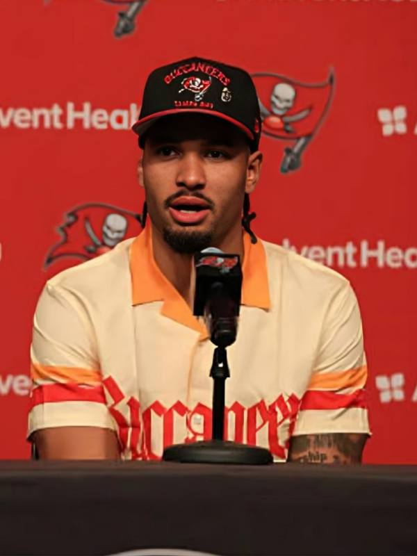 Tampa Bay Buccaneers Press Conference Emeka Egbuka Shirt