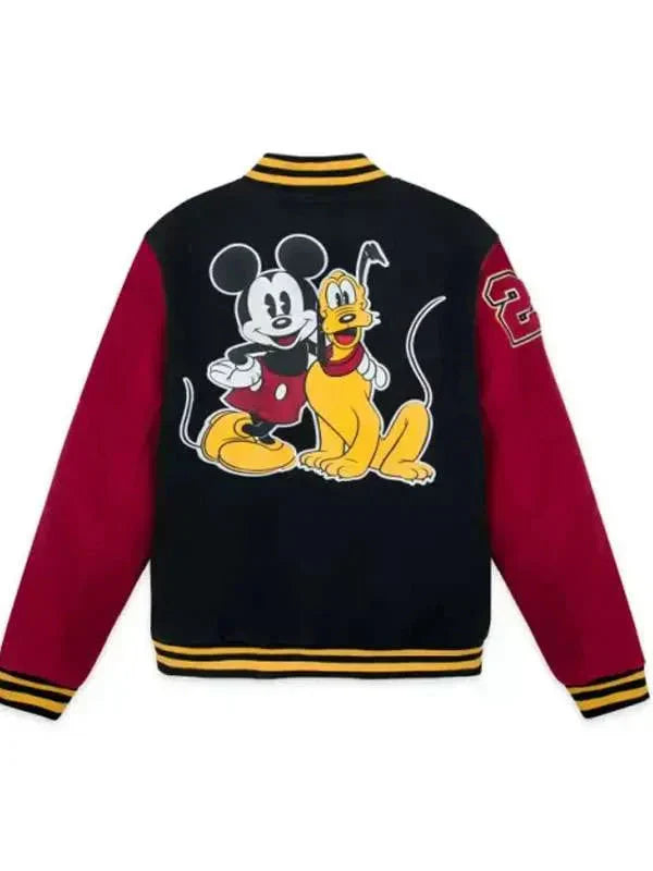 Mickey Mouse and Pluto Varsity Jacket