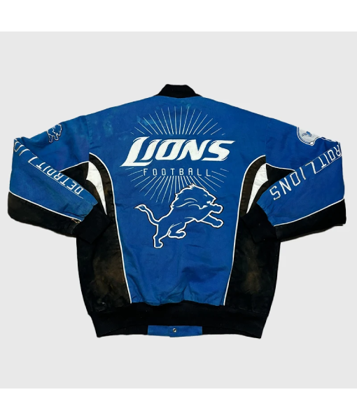 Vintage Detroit Lions Blue Racing Jacket