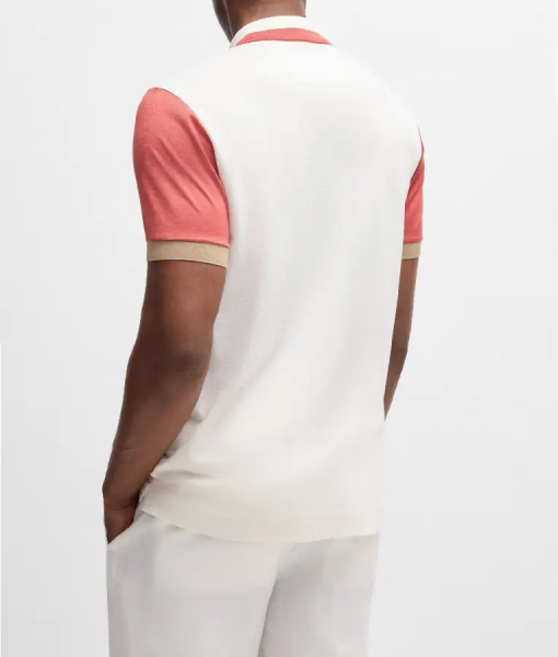 Bachelor In Paradise S10 Dale Moss Contrast Sleeve Polo Shirt