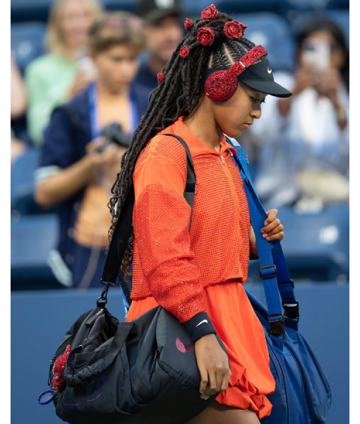Naomi Osaka 2025 US Open Orange Jacket