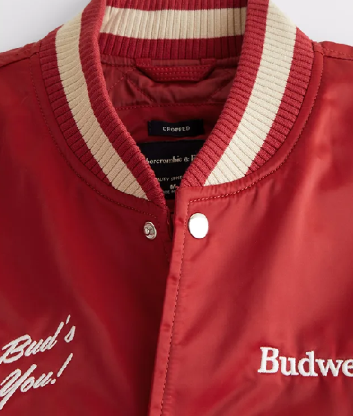 Abercrombie Budweiser Varsity Bomber Jacket