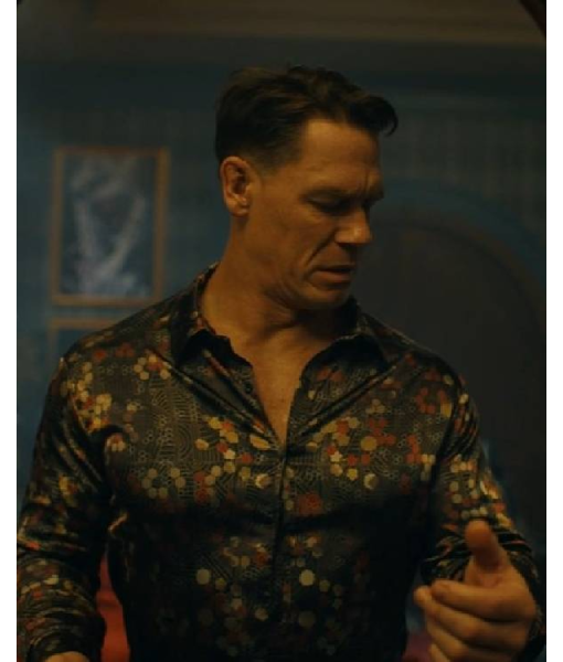 Peacemaker John Cena Green Floral Patterned Shirt