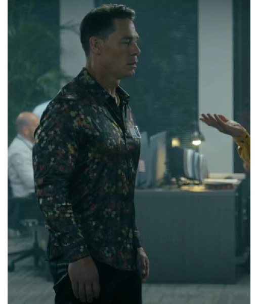 Peacemaker John Cena Green Floral Patterned Shirt