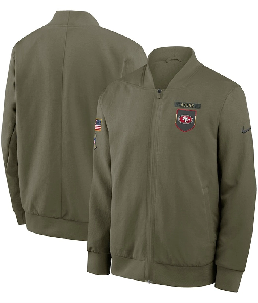 San Francisco 49ers 2025 Salute To Service Bomber Jacket