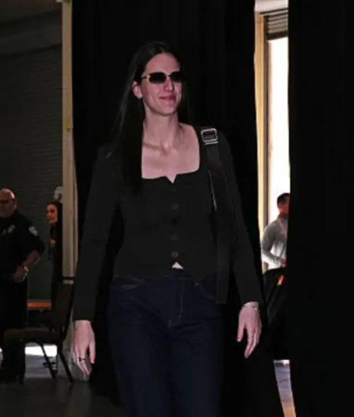 Caitlin Clark 2025 WNBA Playoffs Semifinal Black Cardigan