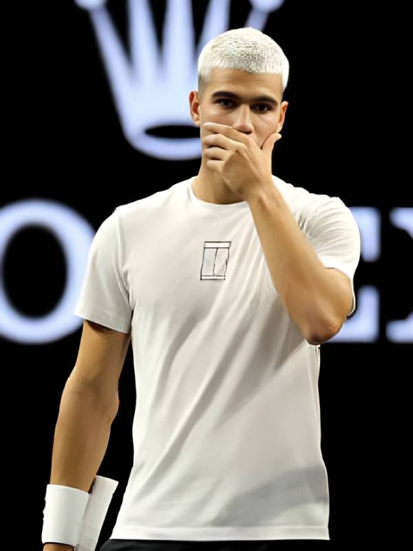 Carlos Alcaraz Team Europe 2025 Laver Cup White T-Shirt