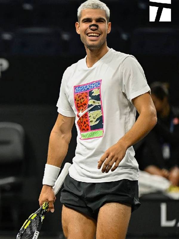 The Laver Cup 2025 Carlos Alcaraz Team Europe White T-Shirt