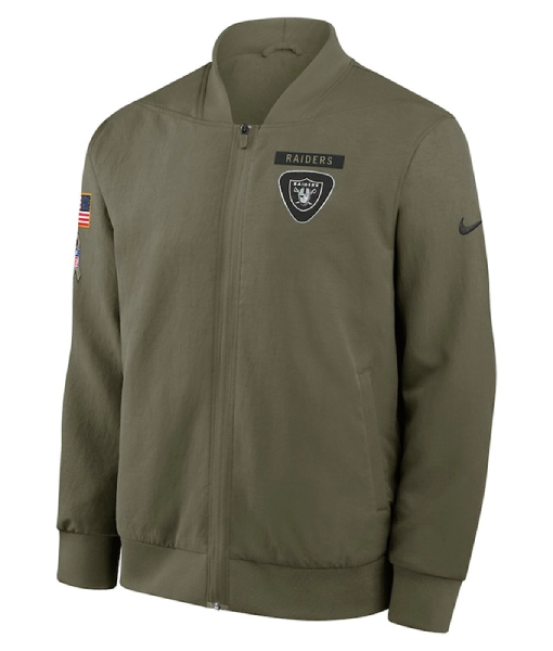 Las Vegas Raiders 2025 Salute To Service Bomber Jacket
