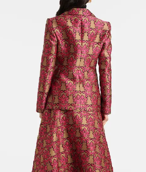Access Daily 2025 Jane Lynch Floral Jacquard Blazer