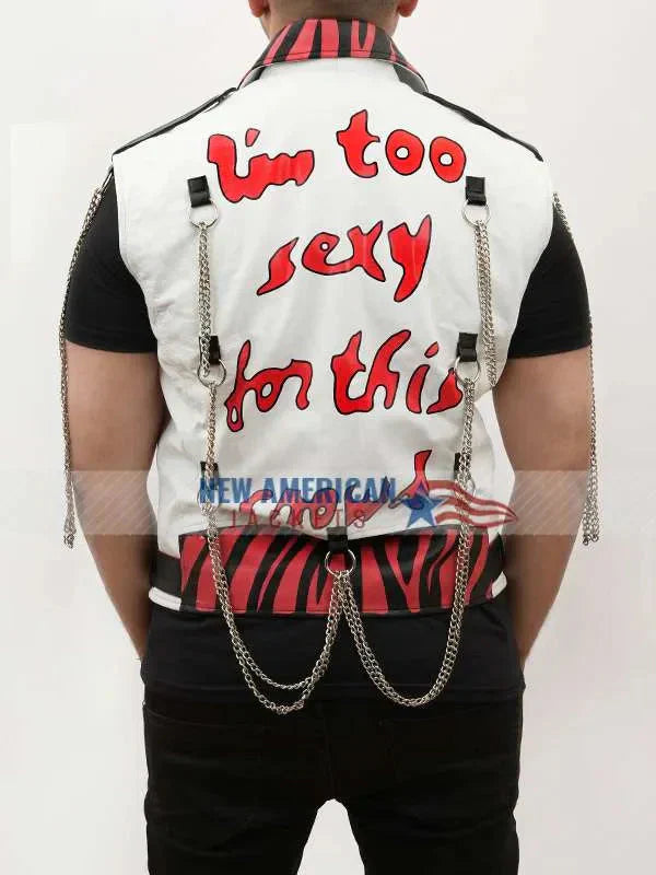 Shawn Michaels Heart Printed White Vest