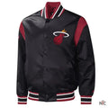 Miami Heat Force Play Varsity Satin Jacket