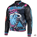 Miami Heat Pyramid Black Full-Snap Varsity Jacket