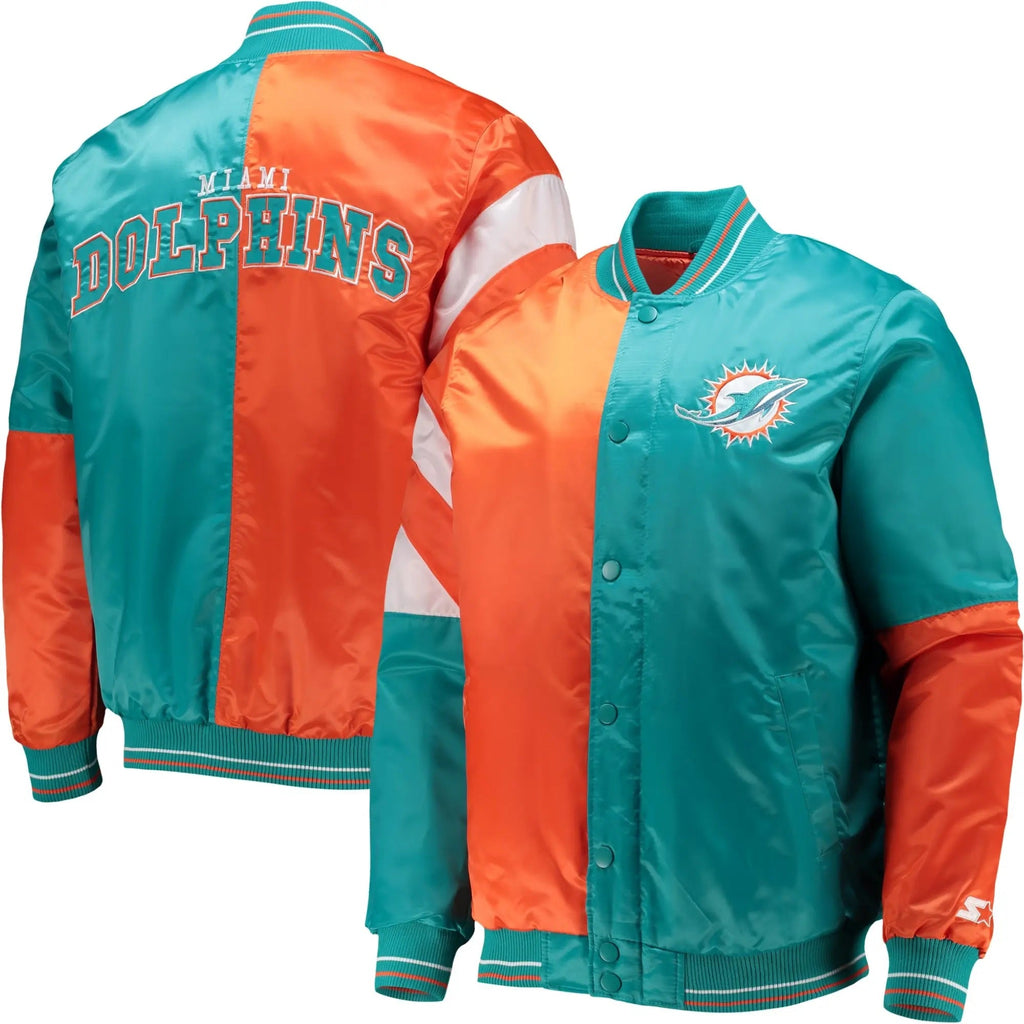 Miami Dolphins Satin Varsity Jacket