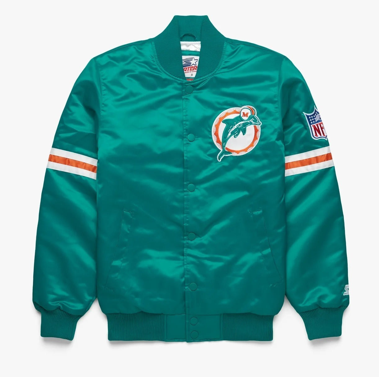 Miami Dolphins Retro Classic Rib Wool Varsity Jacket