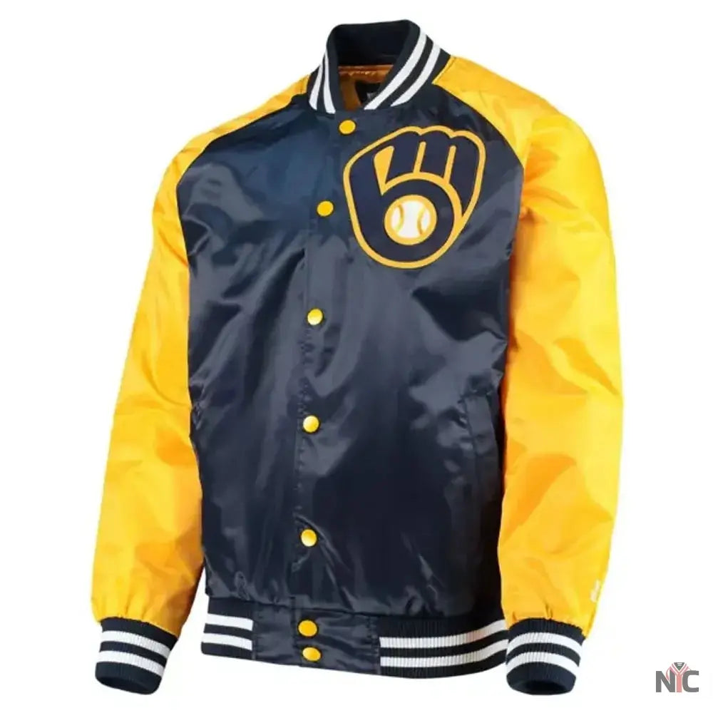 Milwaukee Brewers Blue and Yellow Jacket