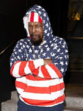 Mr. T Philadelphia FAN EXPO American Flag Print Hoodie