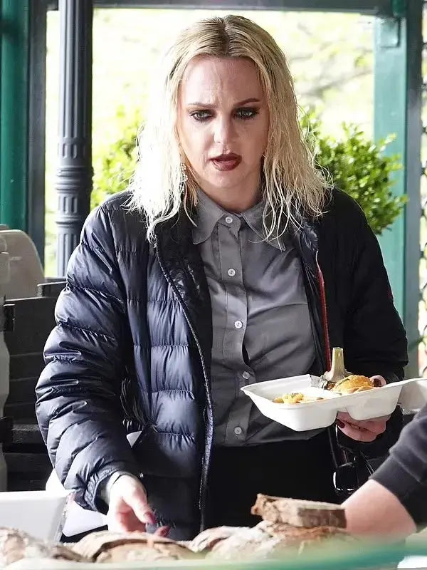 My Spy The Eternal City 2024 Anna Faris Black Puffer Jacket
