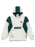 NFL Green Bay Packers Windbreaker White Anorak Jacket