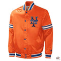 NY Mets Midfield Royal and Orange Satin Jacket