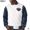 New Orleans Pelicans Renegade Varsity White Navy Jacket