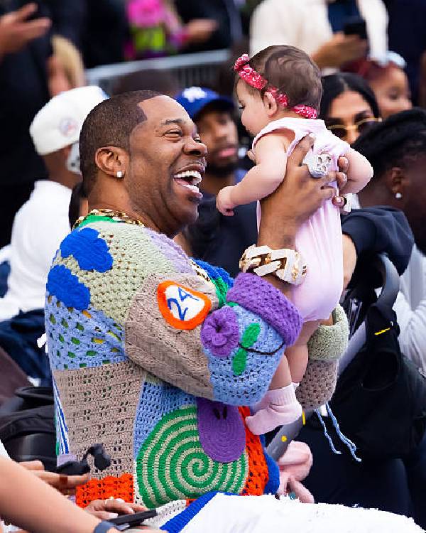 Busta Rhymes Crochet V-Neck Sweater