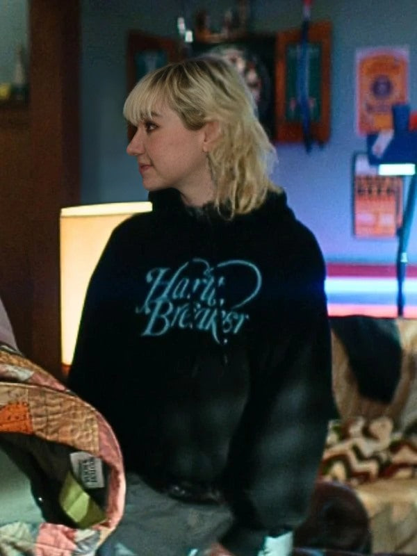 Off Campus 2026 Julia Sarah Stone Black Printed Hoodie