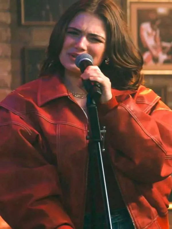 Off Campus Allie Hayes Red Bomber Jacket