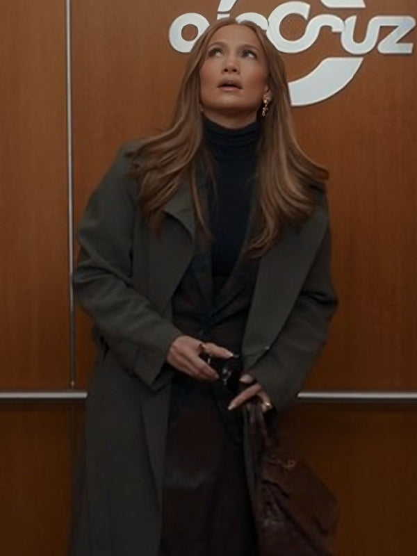Office Romance 2026 Jennifer Lopez Black Coat