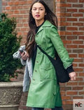 Olivia Rodrigo 2023 Green Leather Coat
