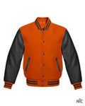 Orange And Black Varsity Jacket