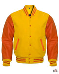 Orange And Yellow Varsity Jacket