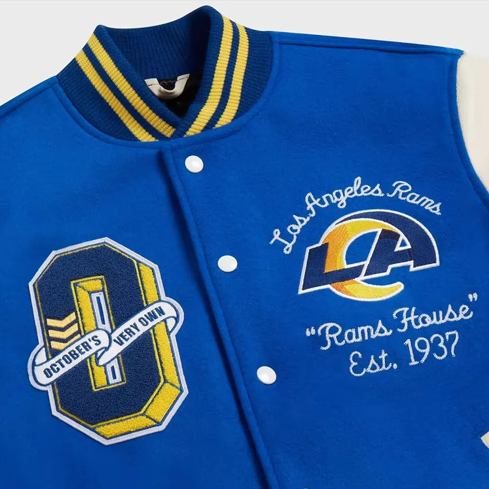Ovo X Nfl Los Angeles Rams Varsity Jacket